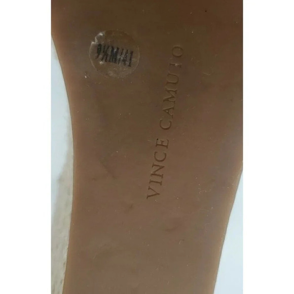 Vince Camuto Women Heel Wedge Shoes Open Toe Rose Gold Espadrille Sandal 9.5M - Picture 12 of 12